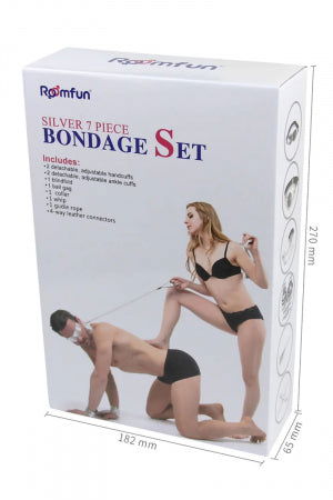 Kit BDSM 7 pieces Argentee - TPOL