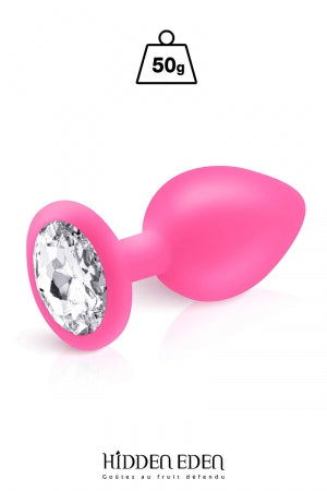 Plug bijou silicone rose M - TPOL