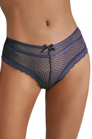 Tanga bleu dentelle - TPOL