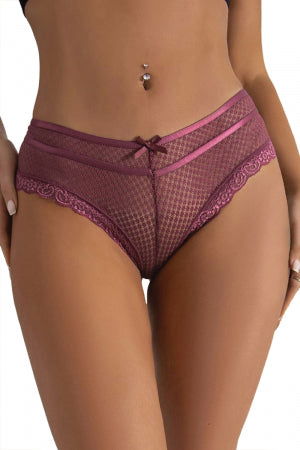 Tanga bordeaux dentelle - TPOL