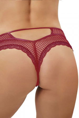 Tanga bordeaux dentelle - TPOL